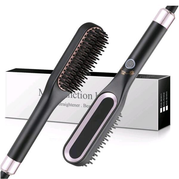 Mini Hair Straightener Brush Hot Comb Iron Ceramic - Image 3