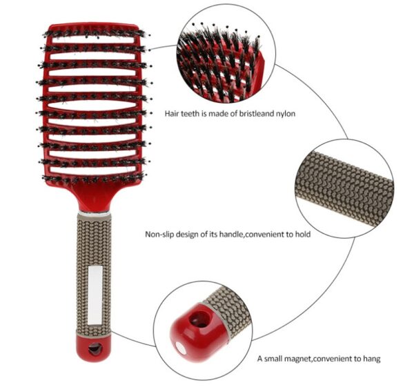 Hairbrush Anti Klit Brushy Haarborstel Women Detangler Hair Brush Bristle Nylon Scalp Massage  Teaser Hair Brush Comb - Image 2